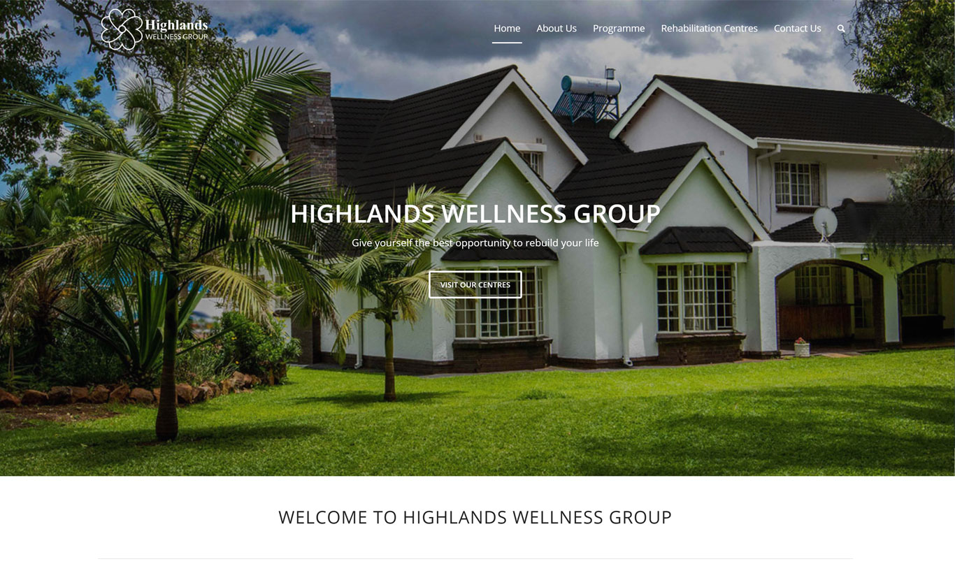 Highlands Wellness Centre Website Design and Development