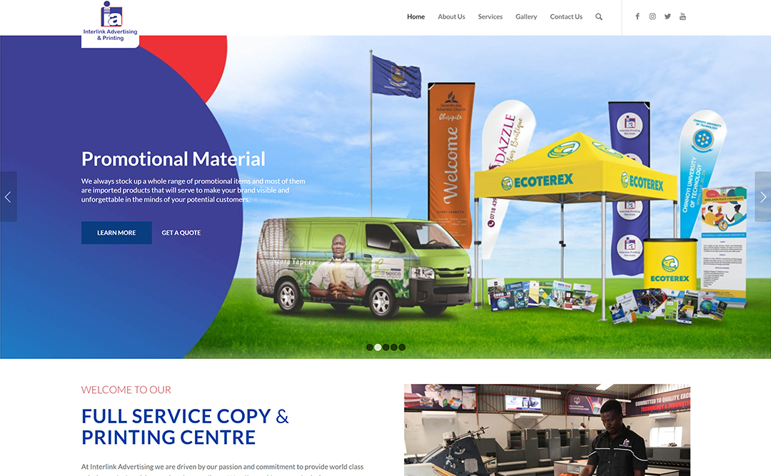 Interlink Ad Website Design and Development