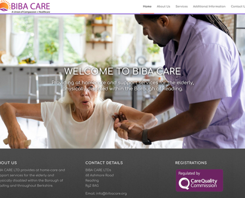 Biba Care Website Design and Development