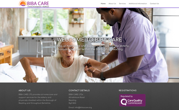 Biba Care Website Design and Development